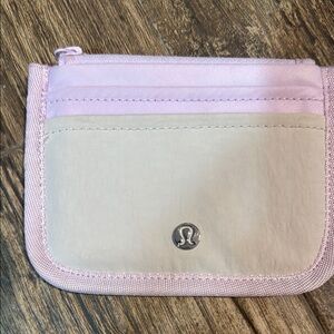 Lululemon Pink and Cream Wallet